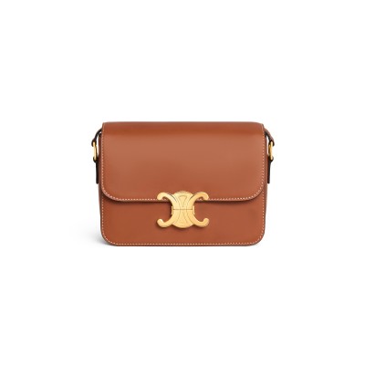 CELIN SMALL TEEN TRIOMPHE BAG IN NATURAL CALFSKIN 188423BFN.04LU (18.5*14*6cm)